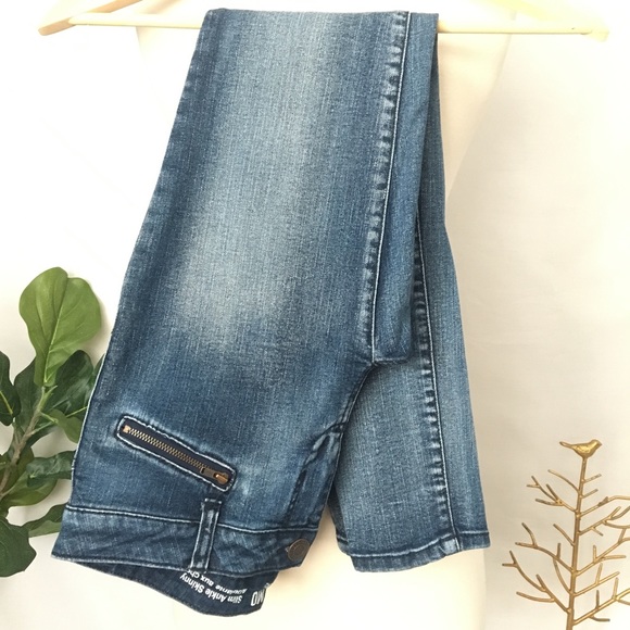 MOSSIMO Dark Wash Faded Slim Ankle Jeans Sz 3 - Picture 2 of 8